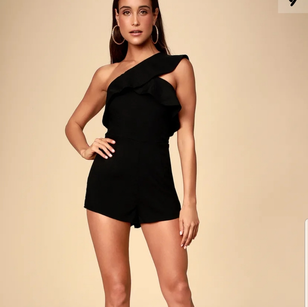 Lulu's Butterfly Effect One Shoulder Romper - Picture 5 of 16
